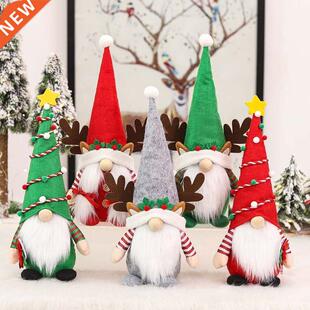 Christmas Gnome Faceless Doll Plush Dwarf Elf Decorations Ha