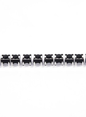 50pcs/Lot Black Tactile Push Button Switch Momentary Tact Th