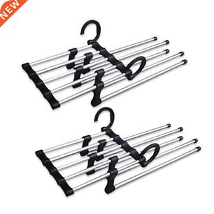 Closet Rack Adjustable Jeans Pants Hanger Organizer With Bel