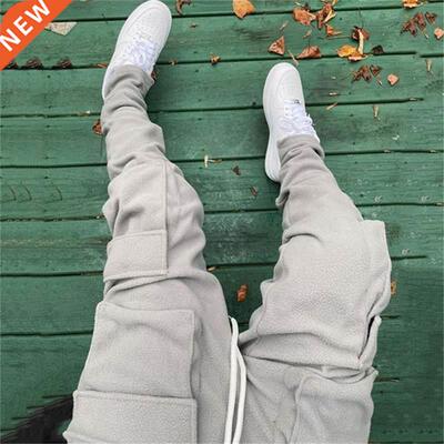 Fleece warm men pants for autumn winter setwear Men's sw