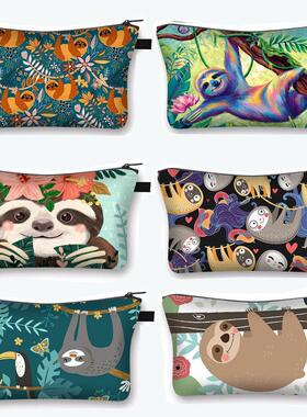 Cute Animal Sloth Cosmetic Case Women Makeup Bags Ladies Cos