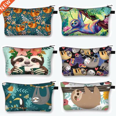 Cute Animal Sloth Cosmetic Case Women Makeup Bags Ladies Cos