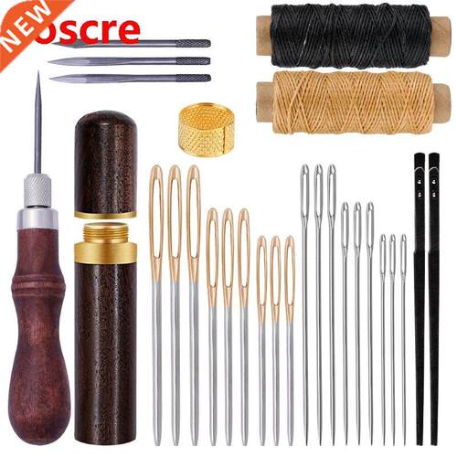 Leather Sewing Kit Hand Stitching Tool With Sewing Needles