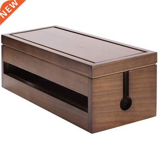 Cable Managet Box Wooden Cord Organizer Box for Extension Co