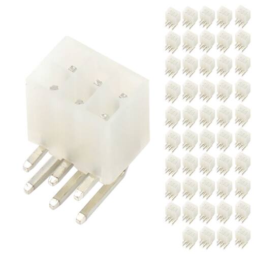 50Pcs 6P Curved Pin Socket 4.2mm 2XP Female Connector Suita