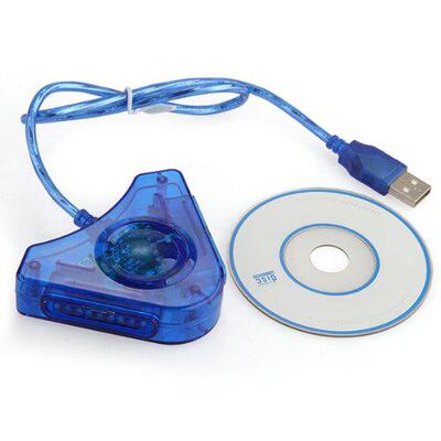 Dual Adapter Converter for PS1 PS2 Controller to PC USB