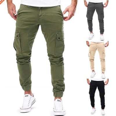 Pants Men Big Pockets Pants Cargo Pants Men woven casual pa