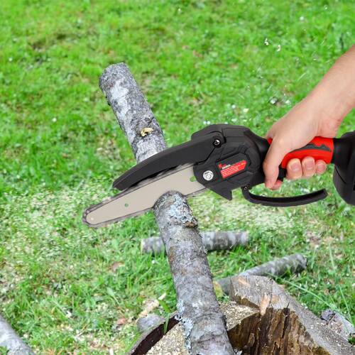 6 Inch 1280W Wireless Mini Electric Chainsaw Logging Saw Pru
