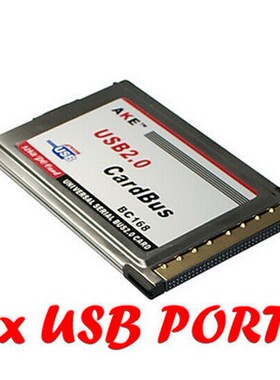 PCMCIA to USB2.0 CdBus 2 Port 480M Cd Adapter for PC N