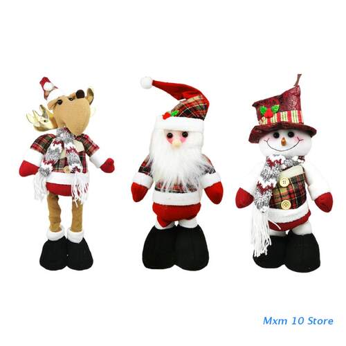 Christmas Figurine Decoration Telescopic Length Cartoon Sant