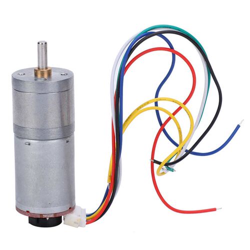 Electric Gear Motor with Speed Encoder Brush DC Motors Reduc