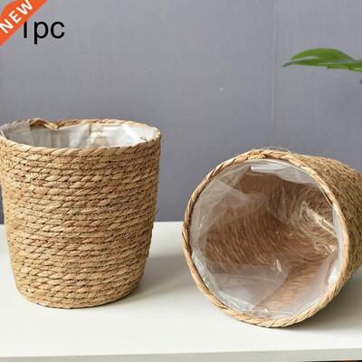 Handmade Seagrass Storage Baskets Flower Pot With Waterproof