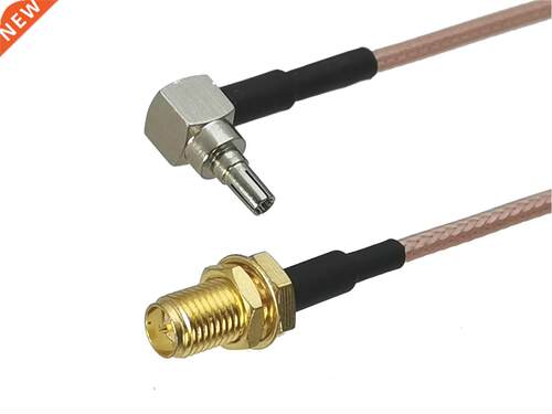 1Pcs RG316 RP-SMA Female Bulkhead to CRC9 Male Plug Right an