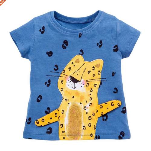 Little maven Summer Clothes Full Cotton T-shirt Blue Baby Gi