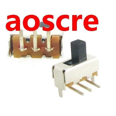 100pcs 5mm High Knob 3 Pin 2 Position 1P2T SPDT Right Angle