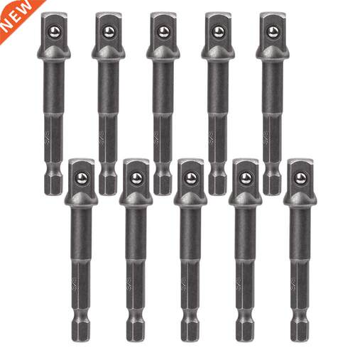 10 Pack 3/8 Inch(10mm) Square Socket Adapter Bit Set, Impact