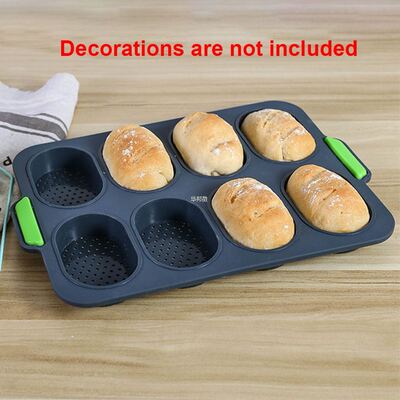 Silicone Practical 8 Grids Bread Mold Crisping Home Non