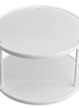 360 Degree Rotating 2 Tier Spices Fruit Tray Turning Table C