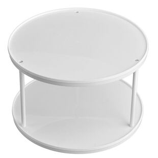 360 Degree Rotating 2 Tier Spices Fruit Tray Turning Table C