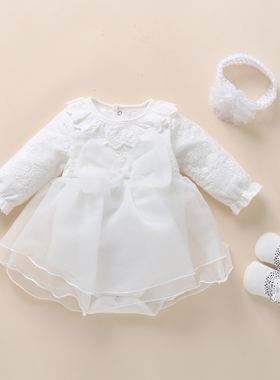 Baby Christening Dress White Newborn Snow White Baby Dress