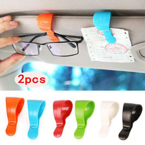 Portable multi-purpose vehicle eyeglasses clip 2 mounted car