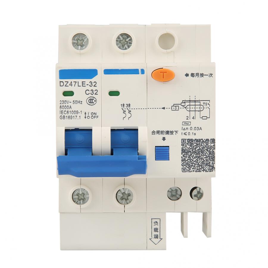 DZ47LE-32 2P+N C63 RCCB Residual Current Circuit Breaker 230