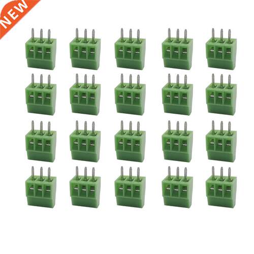 10Pcs KF120 3 Pin 2.54mm Straight Pin PCB Screw Terminal Con