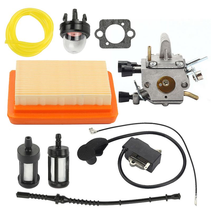 Carburetor Air Fuel Filter Ignition Coil For Stihl FS120 FS2