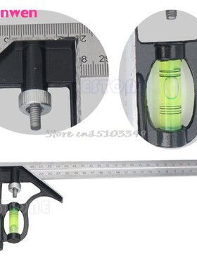 New Adjustable Sliding Combination Square Ruler Level Measur