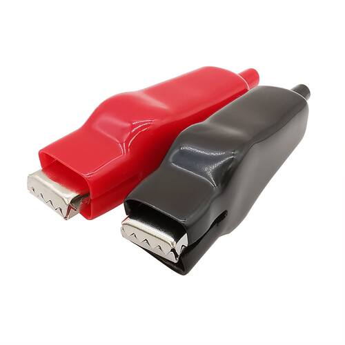 2Pcs 20A Alligator Clips With Sheathed Electrical  Test L
