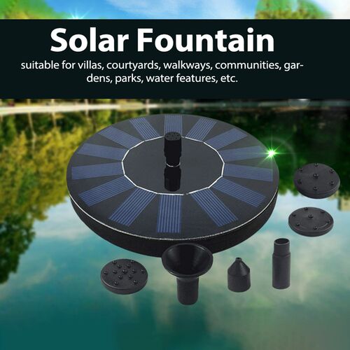 Solar Water Pump Fountain Floating Outdoor Pool Circular Fou