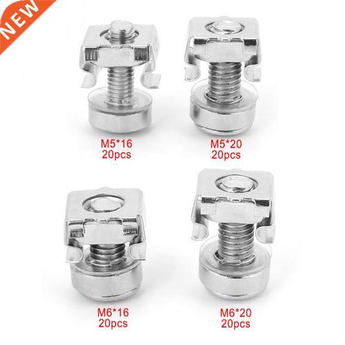 20pcs/Lot Network Cabinet Rack Screws Cage Nuts Assortment