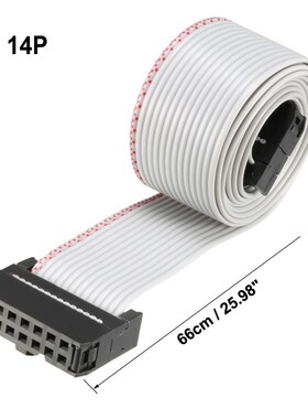 1 Pcs IDC 14/34/40/50/64 Pins Gray 66cm Length 2.54mm Pitch