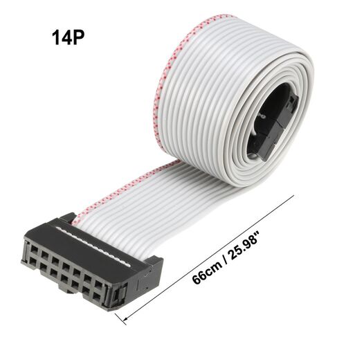 1 Pcs IDC 14/34/40/50/64 Pins Gray 66cm Length 2.54mm Pitch