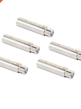 5Pcs  Pin XLR Female  Pin XLR Female Jack Nickel Plated Co