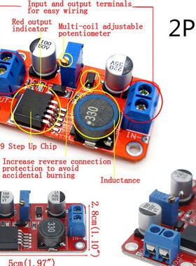 2pcs 5A DC-DC Step Up Power Module Boost Volt Converter 3.3V