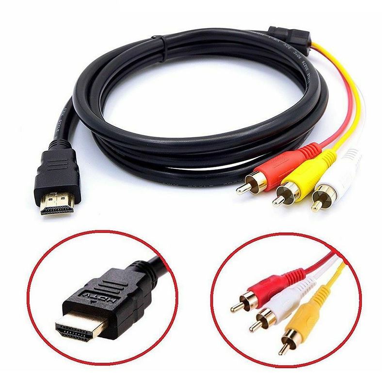 Newest 1.5 Meter HDMI-compatible Male to  RCA Audio Video A