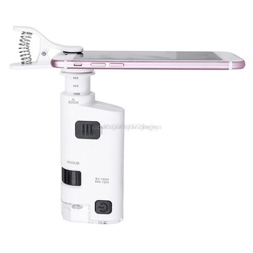 80-120X LED Cell Phone Microscope Universal Clip-type Cellph