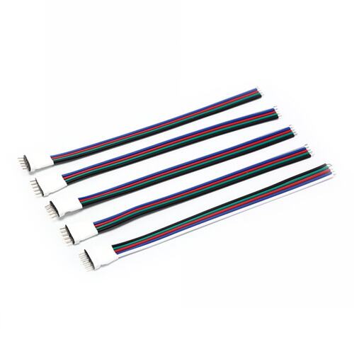 5pcs/lot LED Strip 5 Pin Connector Male RGBW Wire 5P Cable 1