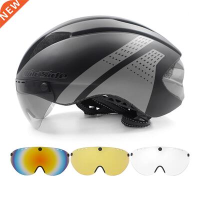 Aero helmet tt time trial cycling helmet for men women goggl