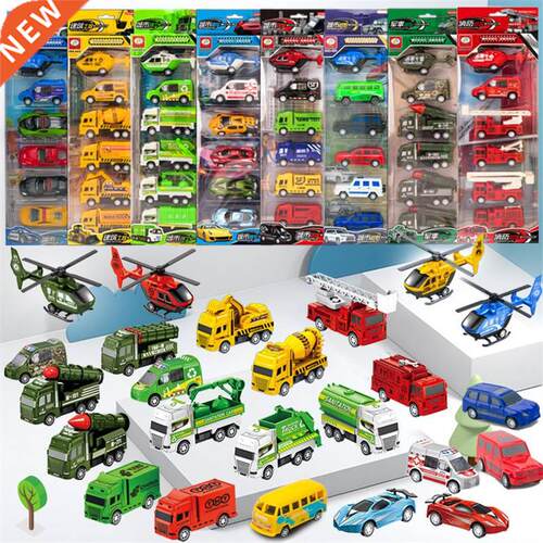 6PCS/Set Engineering Vehicle Cars Set Pull Back Construction