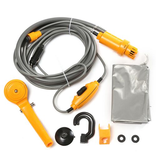 Portable Car Shower Washing Tool 12V Pumps Water from Bucket