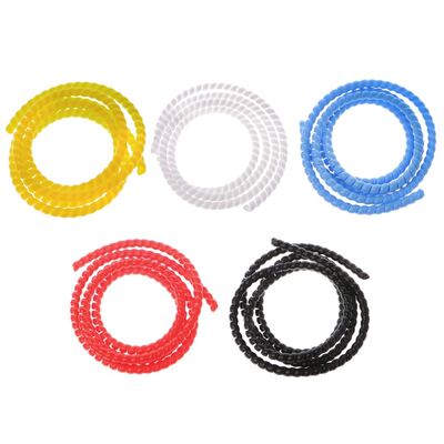 2m 14mm PP Spiral Wrapping Bands Cable Tidy Wrap Wire Manage