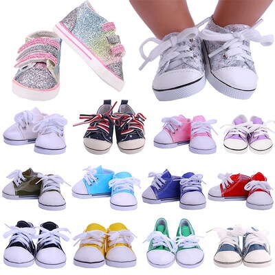 14 Styles 7 cm Canvas Doll Shoes Clothes Accessories For 43