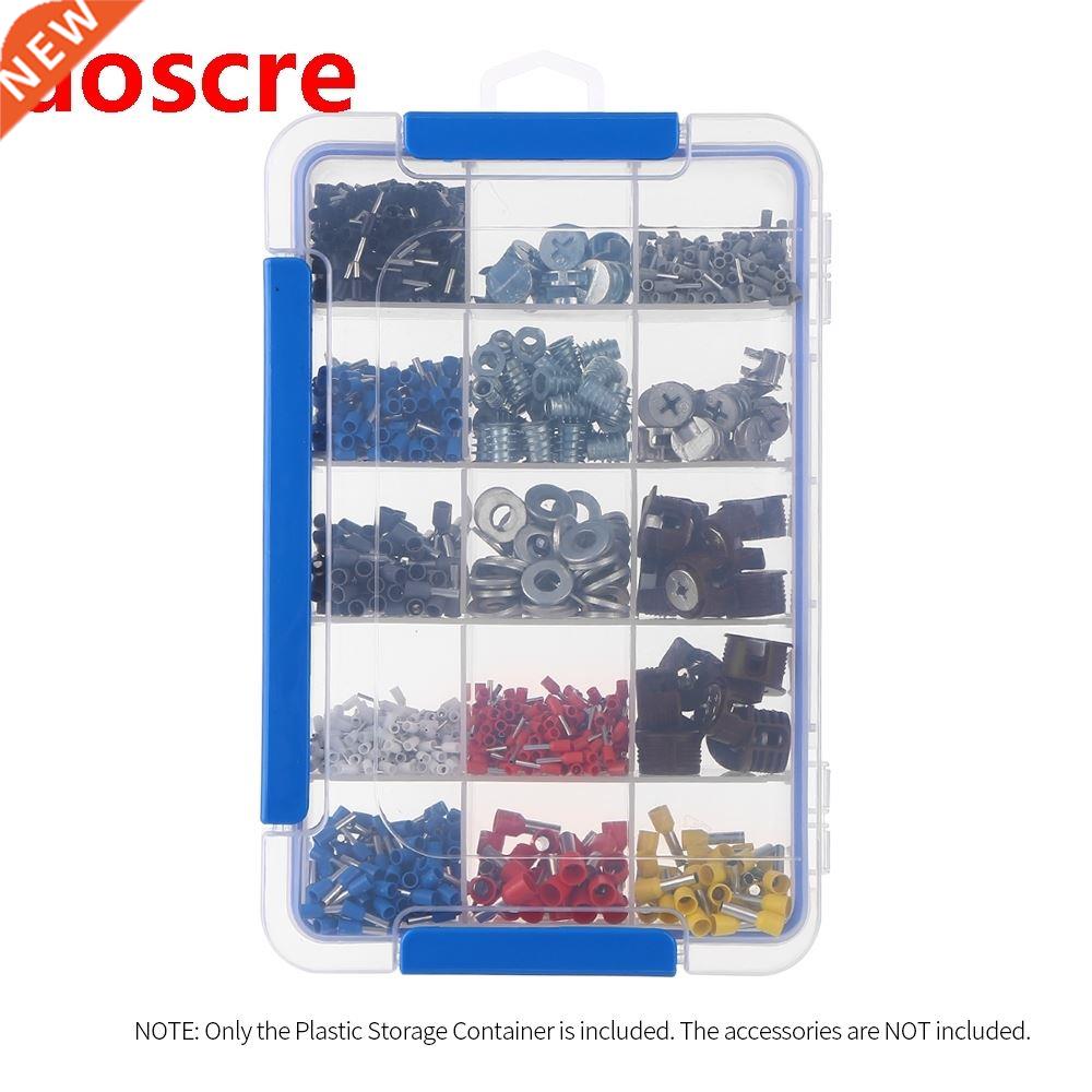 Transparent Plastic Stora Box Multiple Compartments Slot H