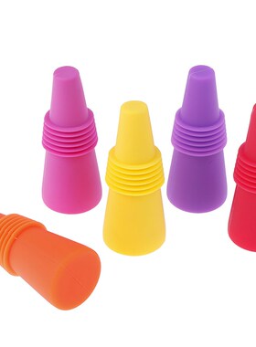 1pc Wine Stopper Random Reusable Silicone Wine Bottle Stoppe