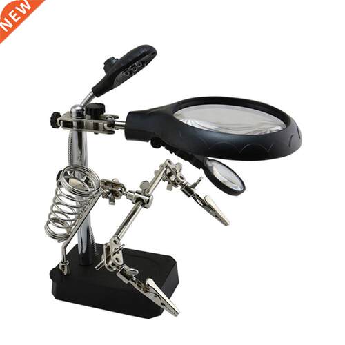 Magnifying Glass With Auxiliary Clip 2.5 7.5 Times Magnific