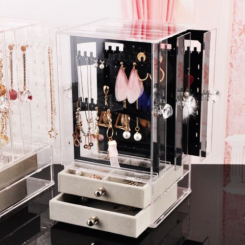 Multifunctional Transparent Jewelry Box Household Jewelry St