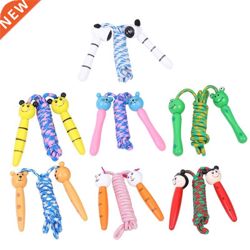 Kids Jump Rope Adjustable Cotton Braided Skipping Rope with