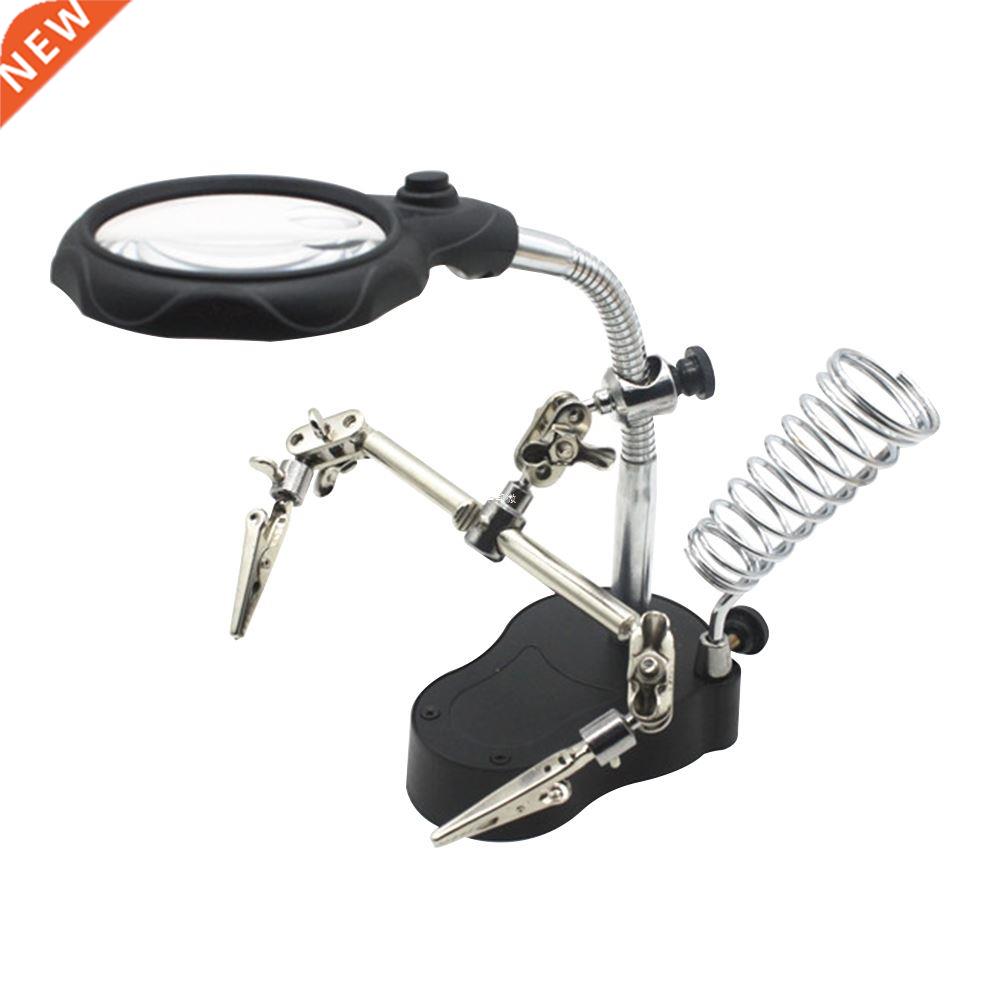 3.5X 12X Lab Soldering Iron Stand Helping Hand Reading Inspe